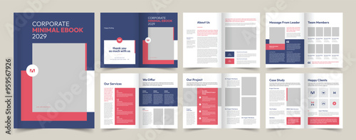 Fashion eBook Template Layout, Modern eBook Brochure, Print Template