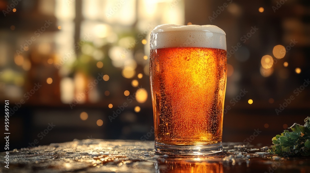 Cold Beer in a Pub Setting Cold Beer in a Pub Setting