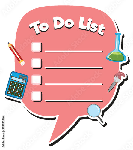 Colorful To-Do List Illustration