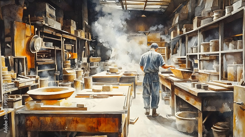 A craftsman working in a ru...