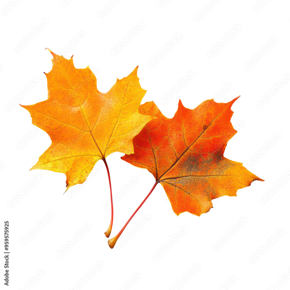 Autumn maple leaf, Autumn object isolated on transparent png. Autumn maple leaf, Autumn object isolated on transparent png.