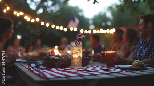 A festive outdoor gathering...