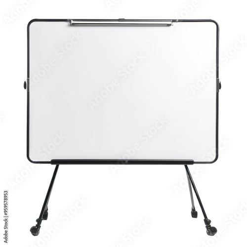 Whiteboard object isolated on transparent png.