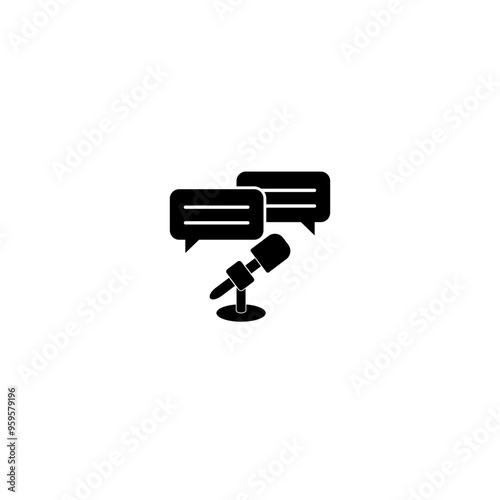 Interview icon isolated on white background