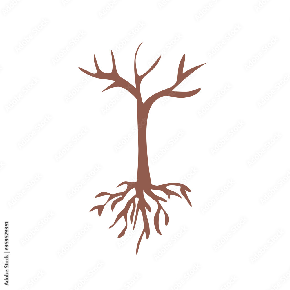 Bare trees Vector illustration outline Bare trees Vector illustration outline