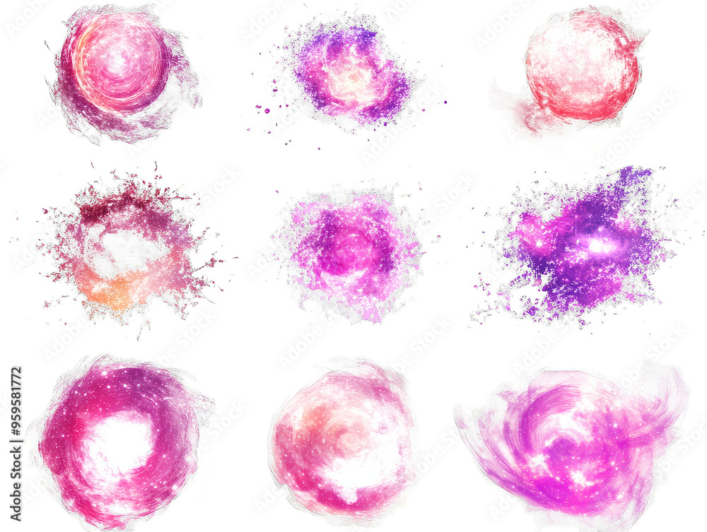 Abstract Glitch Art with Pink and Purple Swirls Abstract Glitch Art with Pink and Purple Swirls