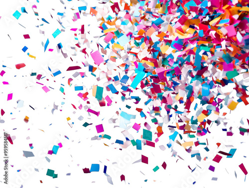 Abstract Colorful Confetti Explosion Background