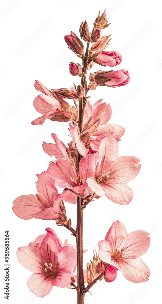 Delicate pink flowers blooming on a spring day, cut out - stock png. Delicate pink flowers blooming on a spring day, cut out - stock png.