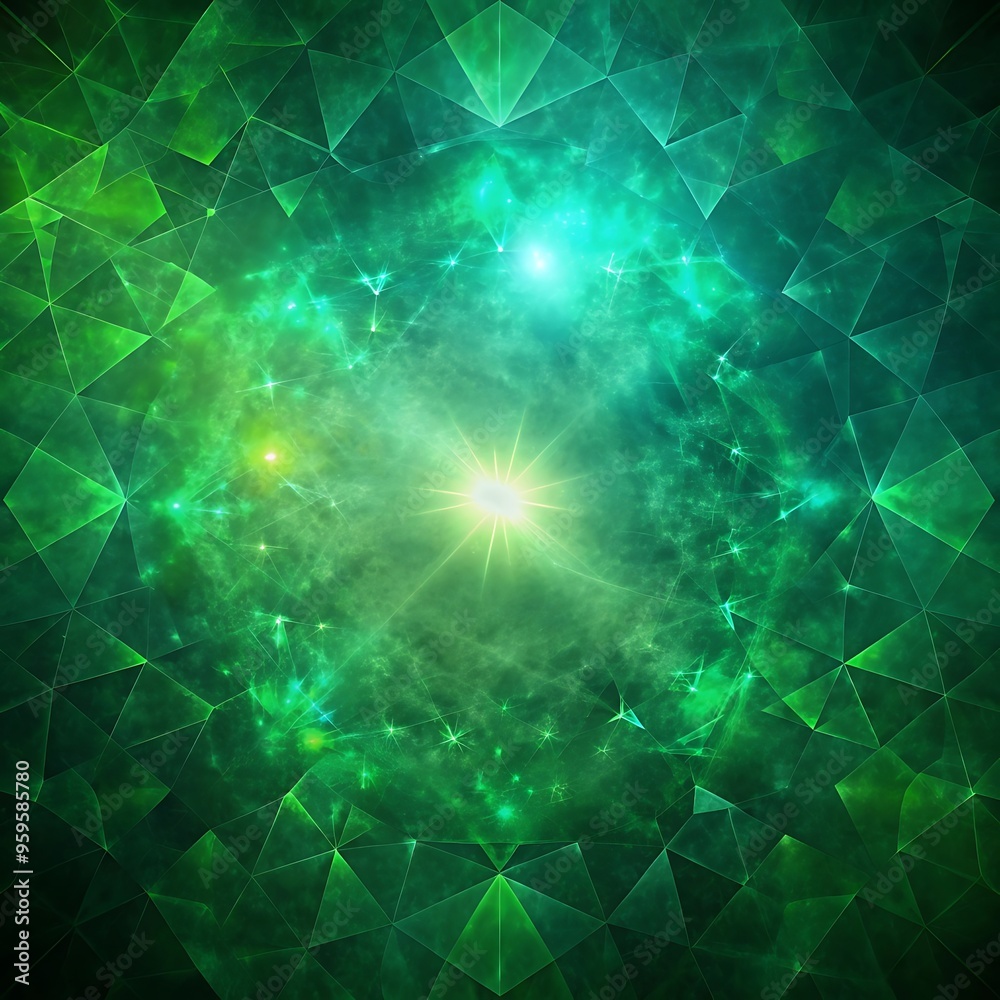 Fototapeta premium Abstract green texture background, dark tone, blurred glowing background, defocused green gradient