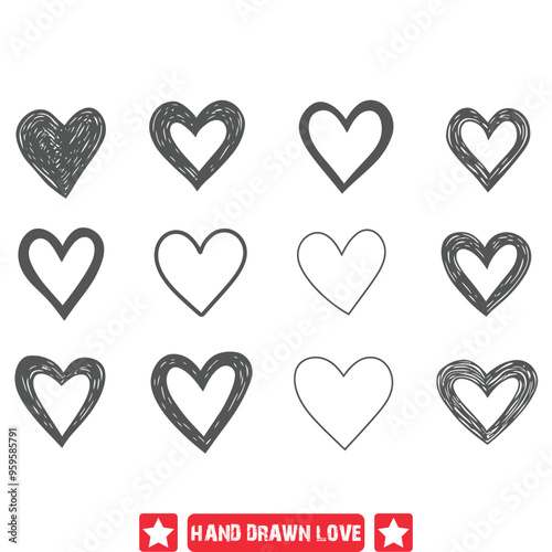 Serenaded Souls  Hand Drawn Love Silhouettes Singing of Eternal Affection