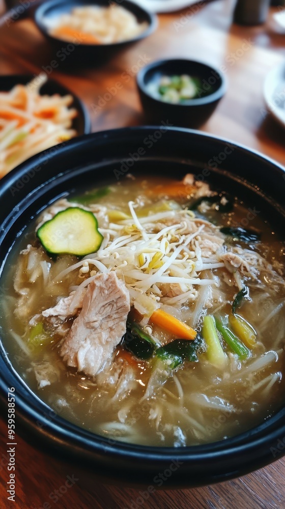 Kalguksu with Hand-Cut Noodles and Chicken in Savory Broth
Kalguksu with Hand-Cut Noodles and Chicken in Savory Broth