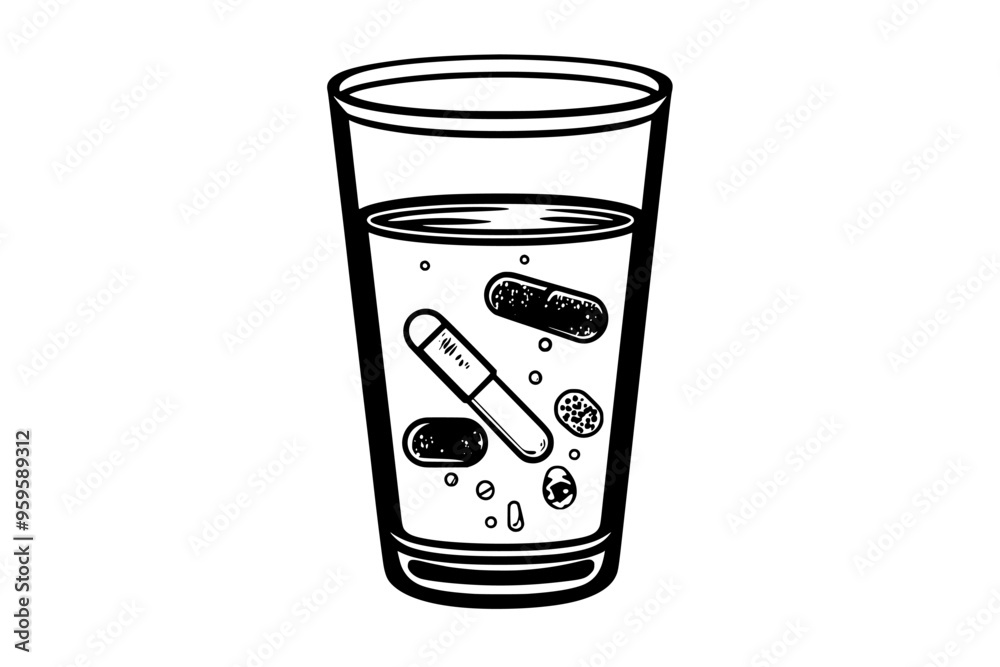 Transparent container with water, infused with slices of kiwi and cucumber, vector illustration art Transparent container with water, infused with slices of kiwi and cucumber, vector illustration art