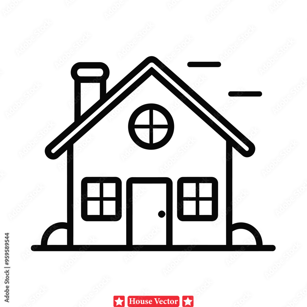 Quaint Neighborhood Charming House Vector Pack for Wholesome Art Quaint Neighborhood Charming House Vector Pack for Wholesome Art