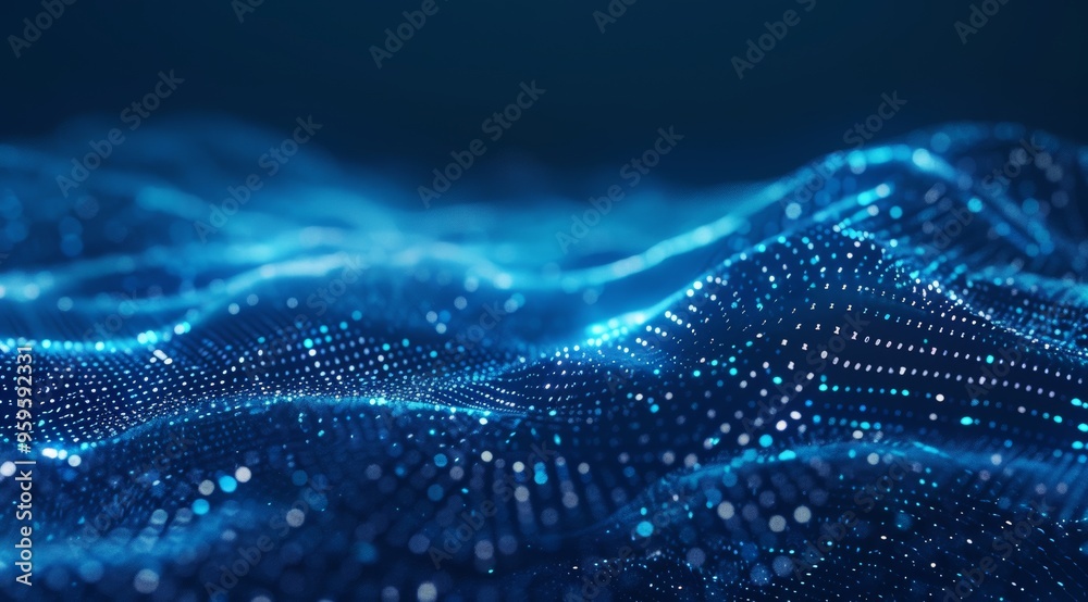 Digital background featuring swirling code and data, representing the AI landscape with blue hues. The blurred effect adds depth to create an immersive digital backdrop for graphic design or presentat Digital background featuring swirling code and data, representing the AI landscape with blue hues. The blurred effect adds depth to create an immersive digital backdrop for graphic design or presentat