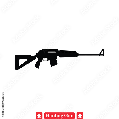 Aim, Shoot, Conquer  Hunting Gun Vector Pack for the Modern Hunter