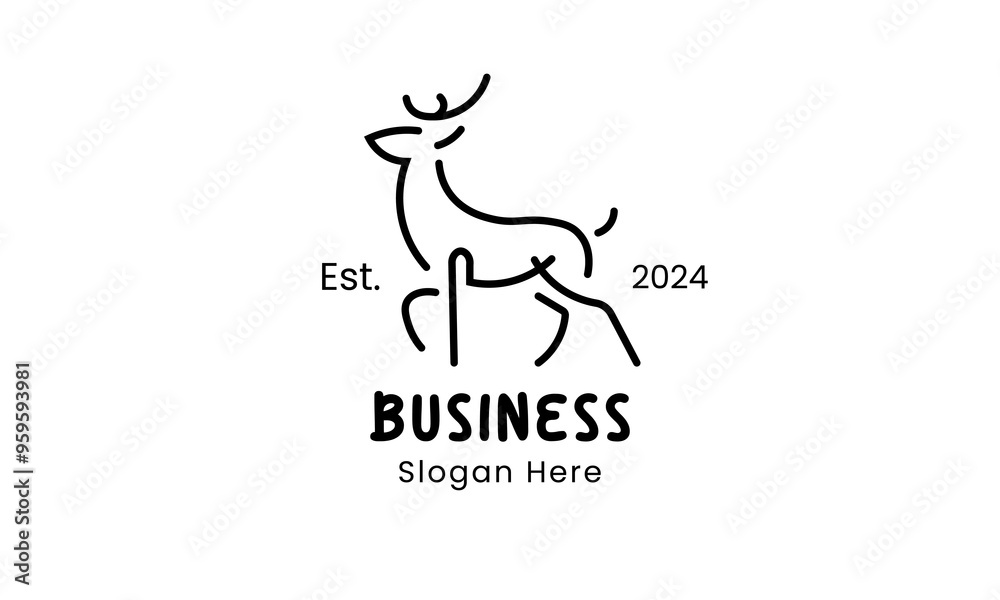 Minimalist Deer Logo Design for Business Branding Minimalist Deer Logo Design for Business Branding
