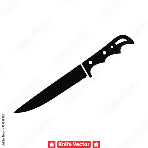 Versatile Knife Vector Set  Perfect for Crafting, Culinary, and Artistic Pursuits