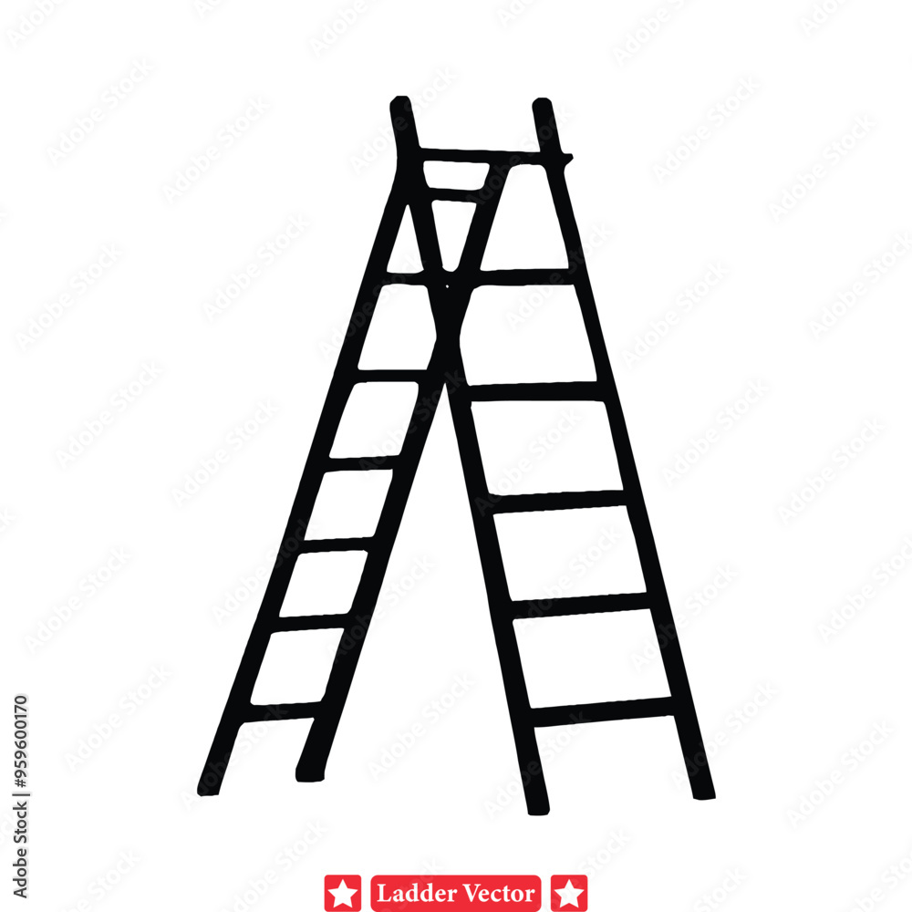 Ascend with Artistic Flair Ladder Vector Collection Ascend with Artistic Flair Ladder Vector Collection