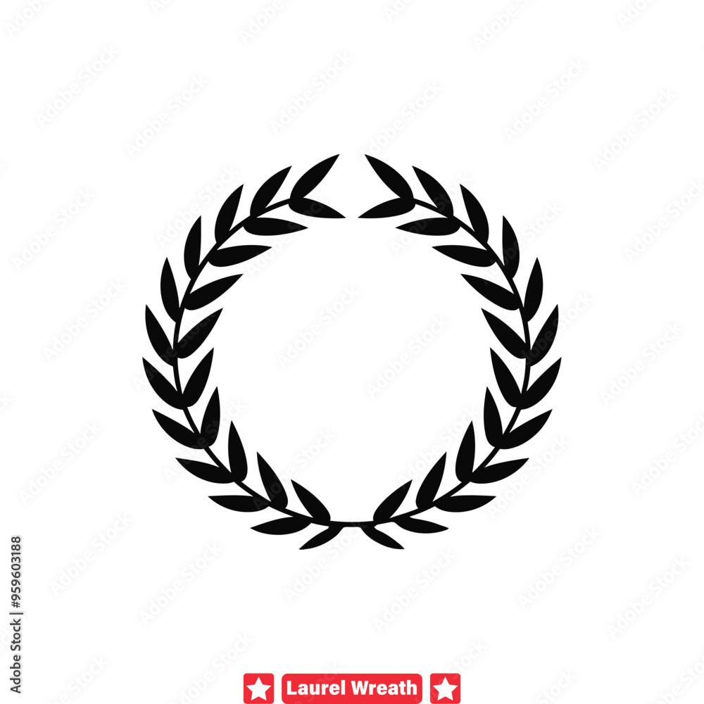 Stylish Laurel Wreath Silhouette Series Modern Interpretations of Classic Symbols Stylish Laurel Wreath Silhouette Series Modern Interpretations of Classic Symbols