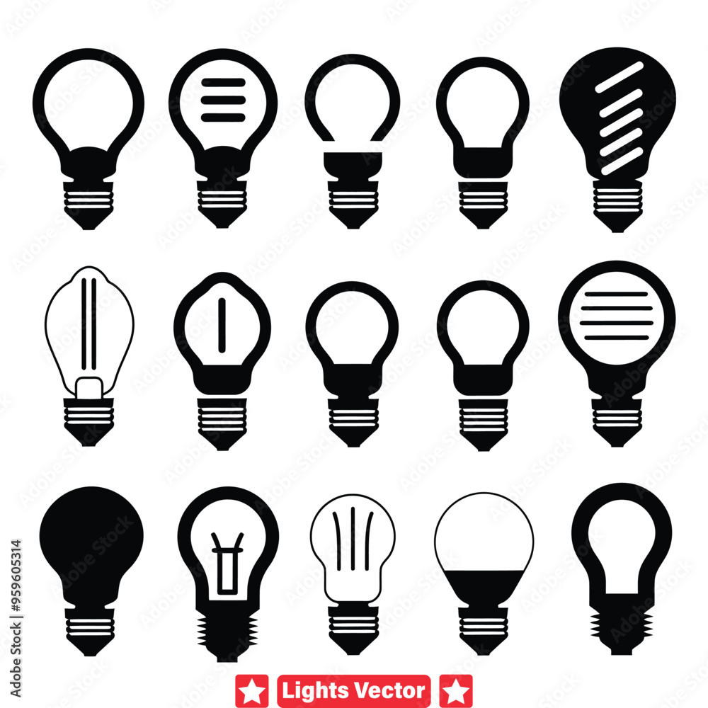Radiant Expressions Express Your Creativity with Diverse Light Vector Silhouettes Radiant Expressions Express Your Creativity with Diverse Light Vector Silhouettes