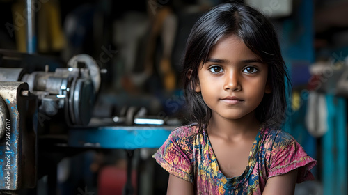 A young girl poses thoughtf...