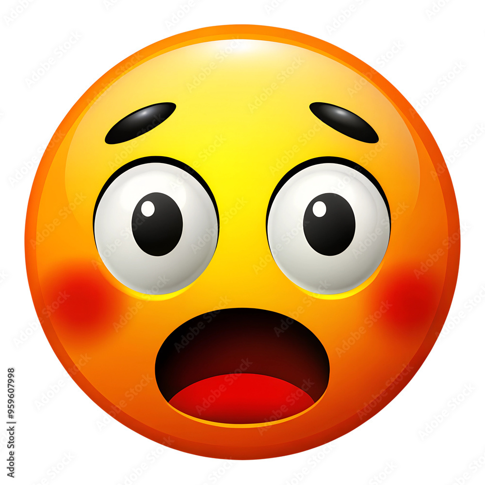 emoji icon with a fearful expression