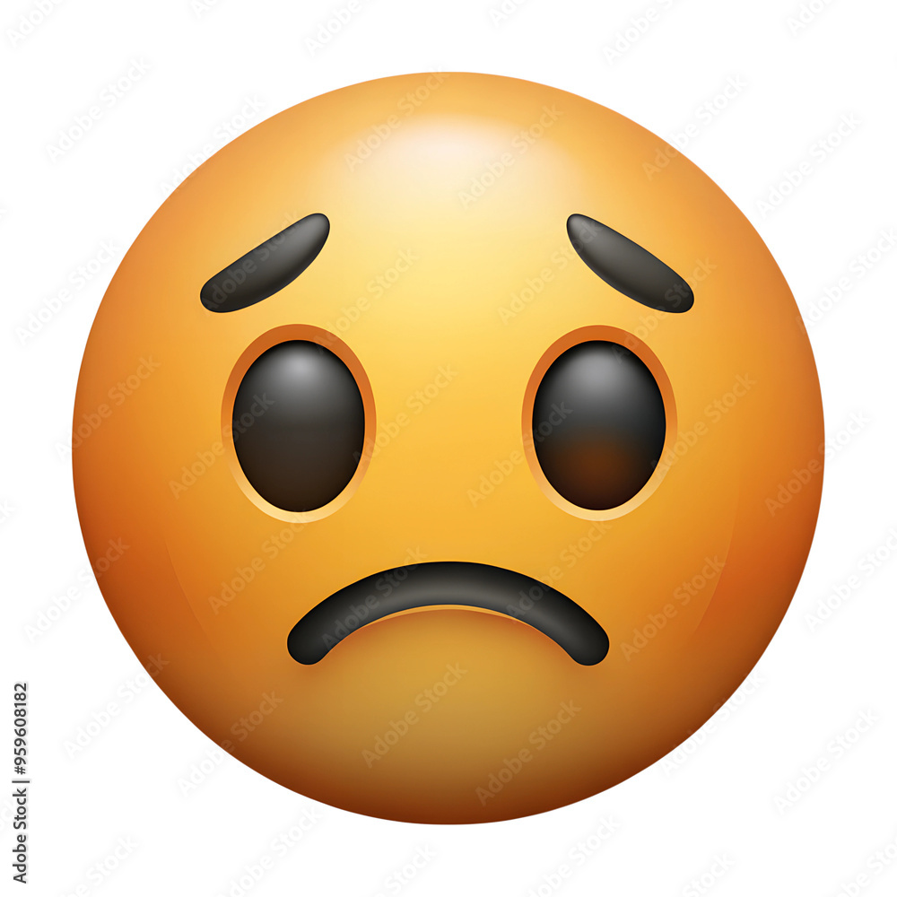 emoji icon with a sad face emoji icon with a sad face