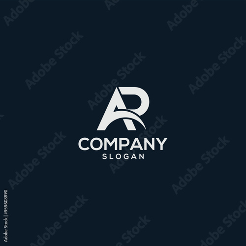 AR or RA awesome letter logo design. Abstract design with different colors illustration. Icon or monogram design.	