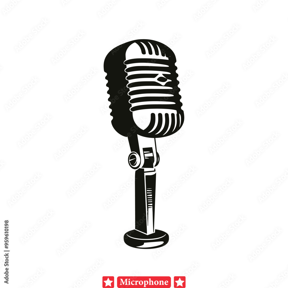 Studio Recording Solutions Comprehensive Microphone Vector Set for Sound Engineers and Artists Studio Recording Solutions Comprehensive Microphone Vector Set for Sound Engineers and Artists
