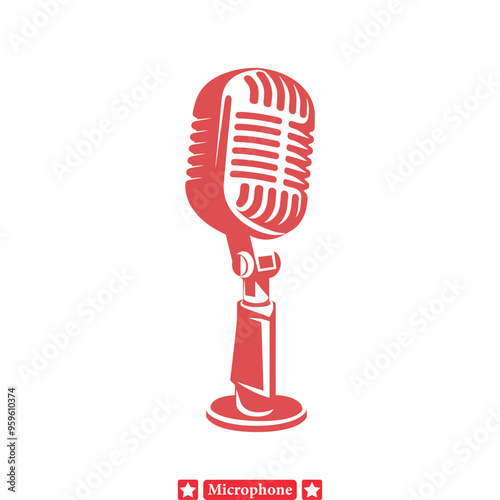 Tech Gadgets Galore  Stylish Microphone Silhouette Designs for Technology and Gadgets Enthusiasts