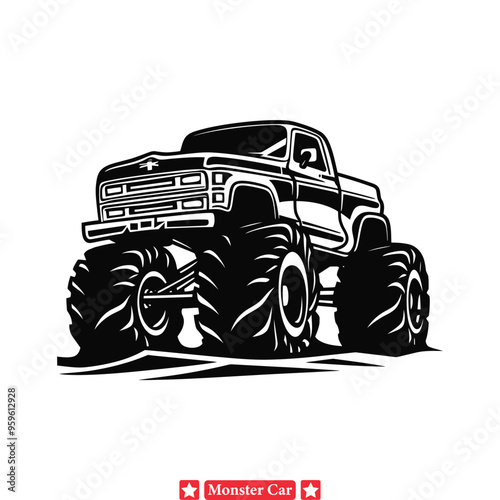 Trailblazing Monster  Dynamic Vector Graphic for Outdoor Enthusiasts