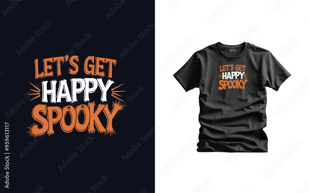Fototapeta premium Halloween Vector T-shirt Design Typography illustration