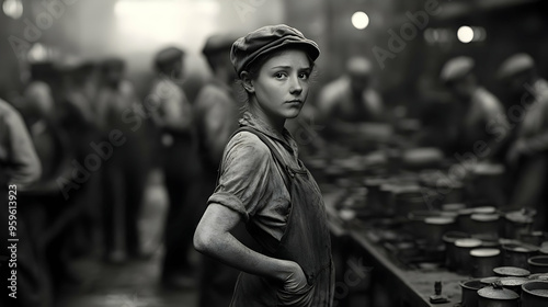 A young worker stands in a ...