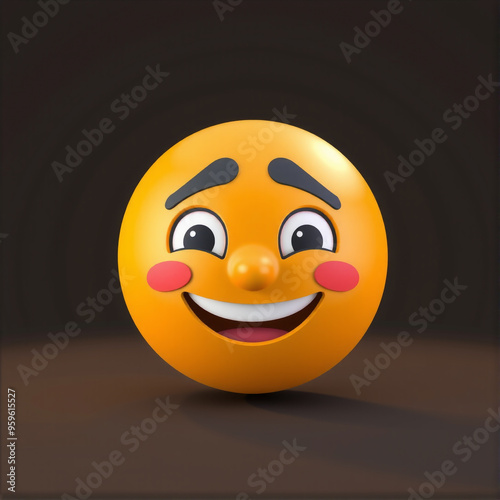 3d smiley face
