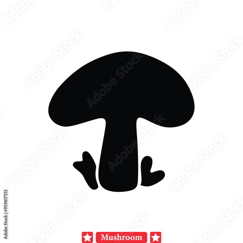 Nature s Nook Enchanting Mushroom Silhouettes to Embellish Your Designs