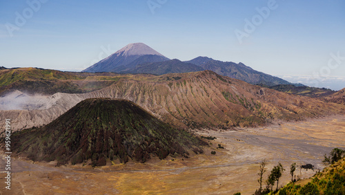 Crater of Mount Bromo in Bromo Tengger Semeru National Park