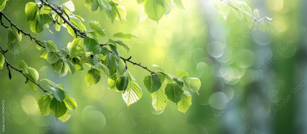 young birch foliage. Copy space image. Place for adding text and design young birch foliage. Copy space image. Place for adding text and design