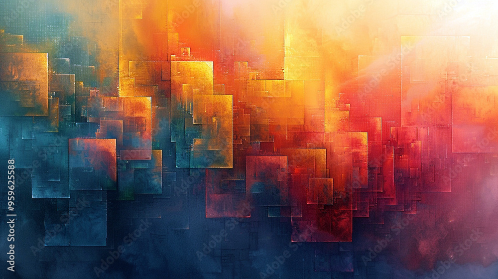 Fototapeta premium Witness the magic of a sunset as it bathes the city in hues of orange and purple, a reminder that beauty can be found in the most unexpected places-2