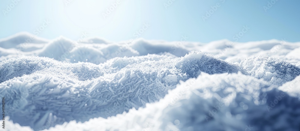 Fototapeta premium the backdrop of white snow. Copy space image. Place for adding text and design