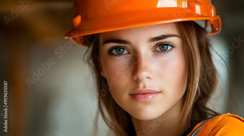 Portrait of a young woman w...