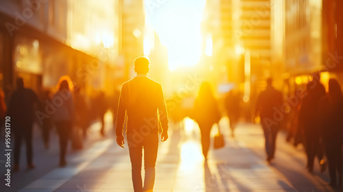 Silhouette of a person walk...