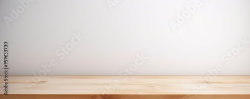 White background with a wooden table, product display template. white background with a wood floor. White and white photo of an empty room 