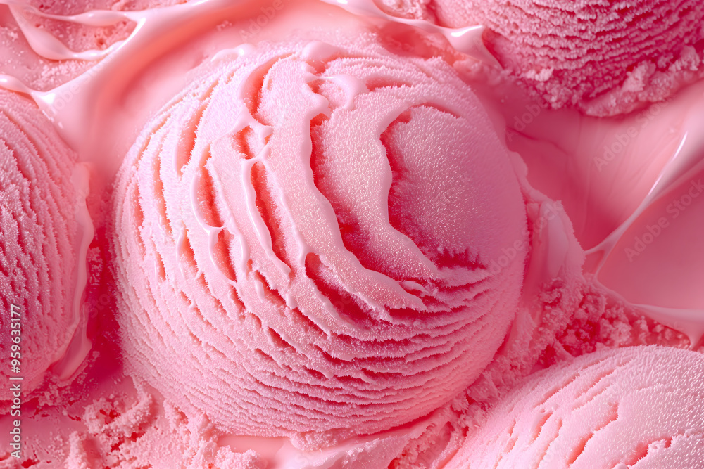 Super Realistic Light Pink Ice Cream Texture: Soft Tones and Fresh Illustration Style Super Realistic Light Pink Ice Cream Texture: Soft Tones and Fresh Illustration Style