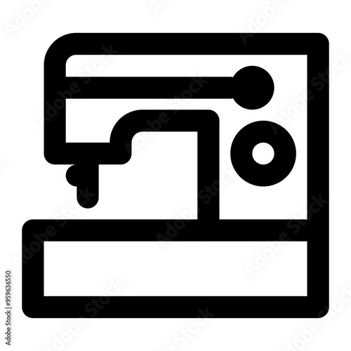 sewing, machine, tailor, sew, electronic outline icon