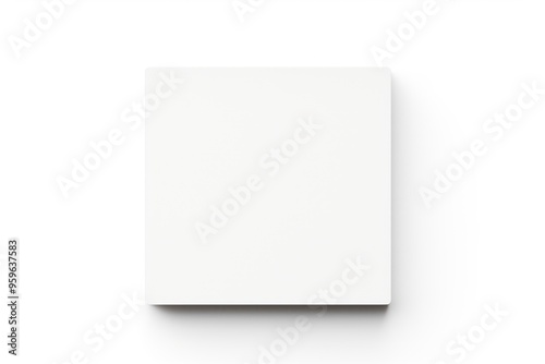 White blank post it sticky note isolated on white background