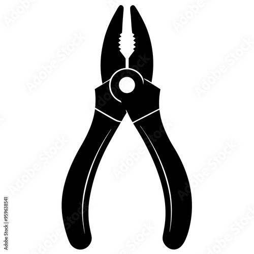 Pliers silhouette vector illustration