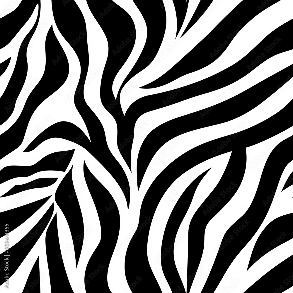 Obraz premium seamless pattern of black and white zebra stripes