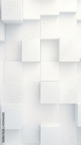 White minimalistic geometric abstract background with seamless dynamic square suit for corporate, business, wedding art display products blank 