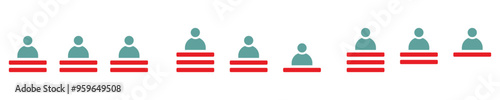 Equality, inequality, equity icon set vector Illustration