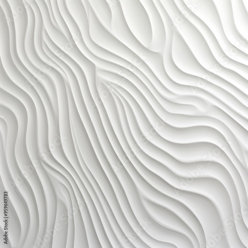 White panel wavy seamless texture paper texture background with design wave smooth light pattern on white background softness soft whitish shade  photo